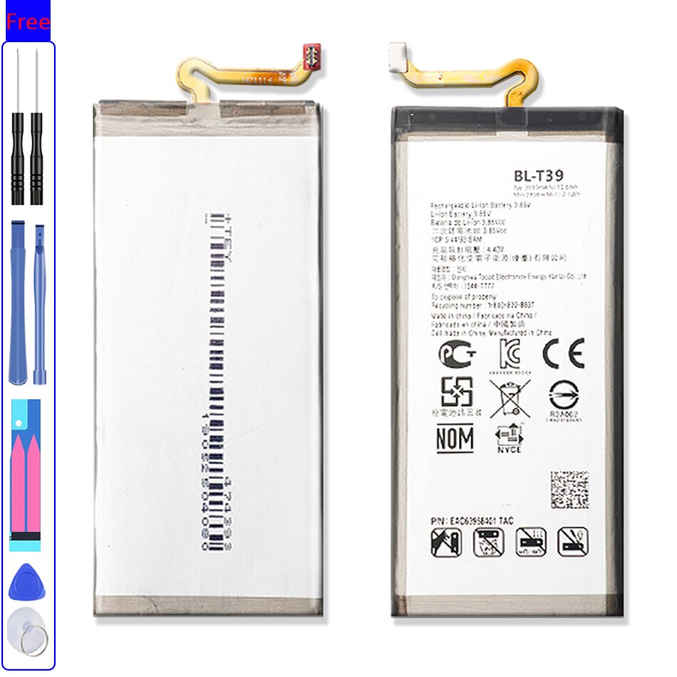 Batería de BL-T39 para teléfono móvil LG G7, G7 +, G7ThinQ, LM, G710, ThinQ, G710, Q7 +, LMQ610, BL, T39, herramienta gratuita