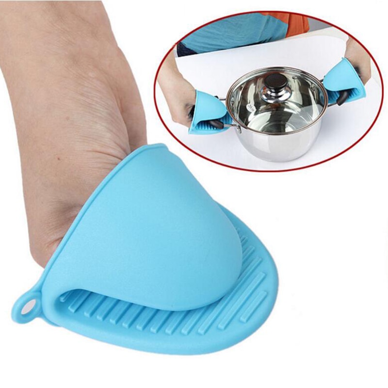 Guantes de silicona de 4 colores para cocinar, para el horno, con aislamiento térmico, antideslizantes, para microondas, soporte para olla, utensilios de cocina