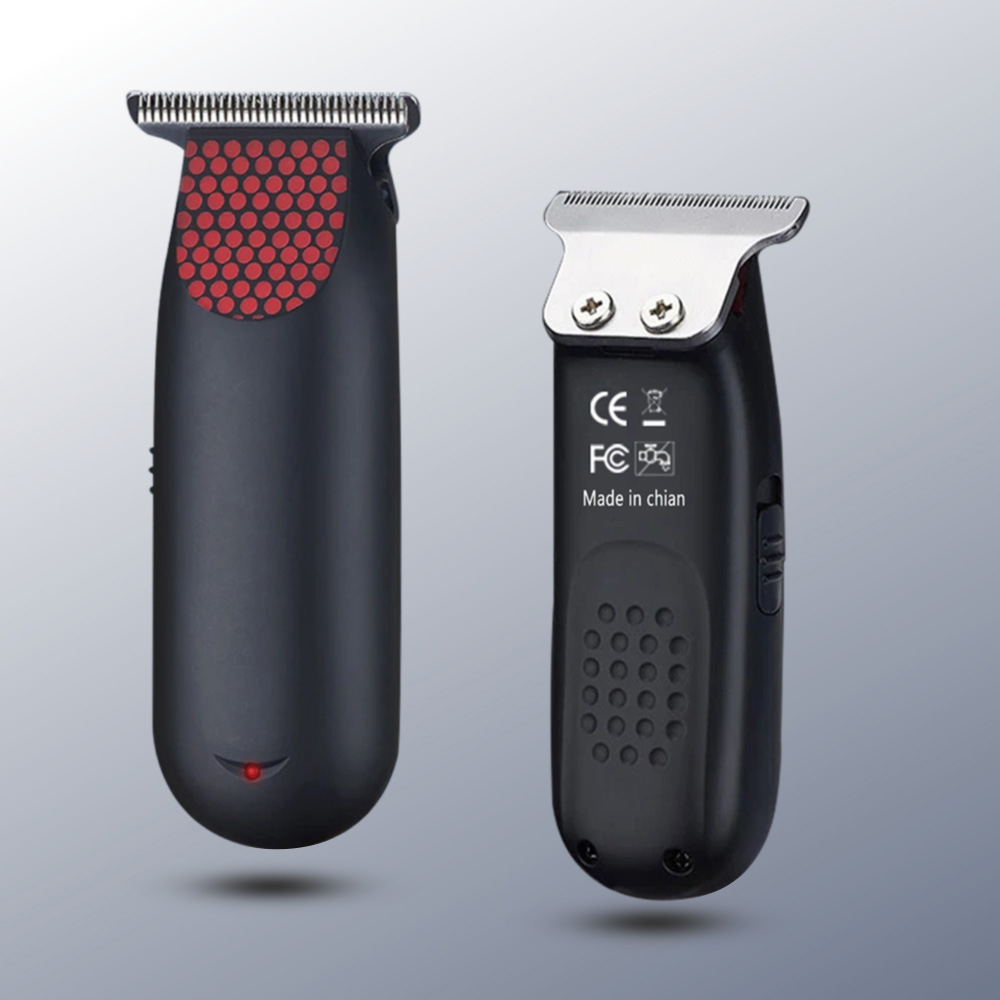Mini-Haarschneidemaschine, 0 mm T-Stahlklinge, wiederaufladbarer Haarschneider, Friseursalon, professioneller kabelloser Haarschneider für Männer-Sets