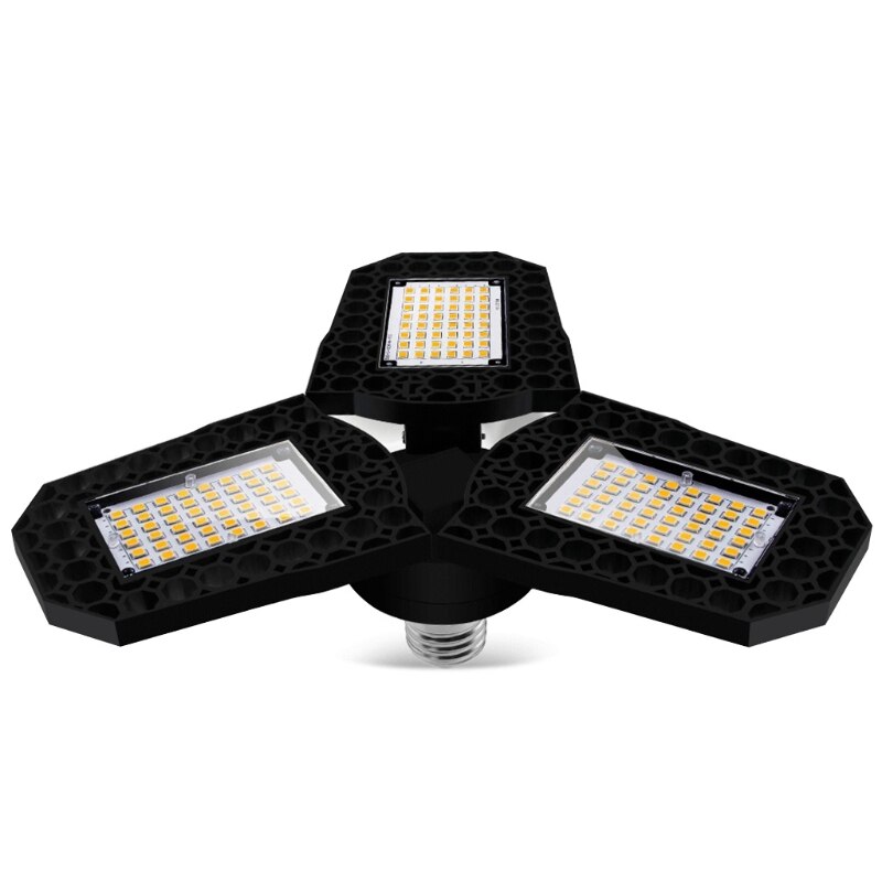 LED Lamp E27 LED Bulb 40/60/80W Garage Light 110V 220V Deform Light for Workshop Q39F