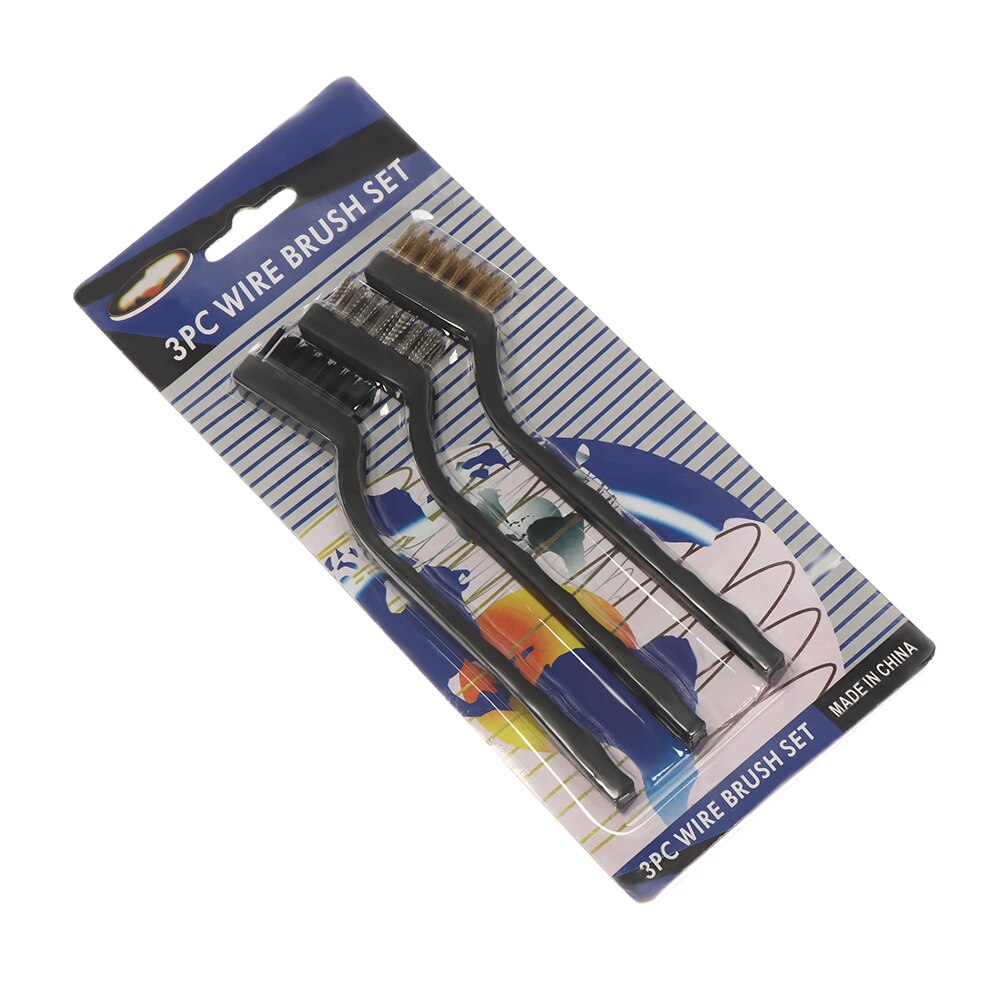 Multifunktionel stålbørste håndstål messing nylon metal rustmalingsfjerner ren overflade rustfrit stål grill rengøringsværktøj