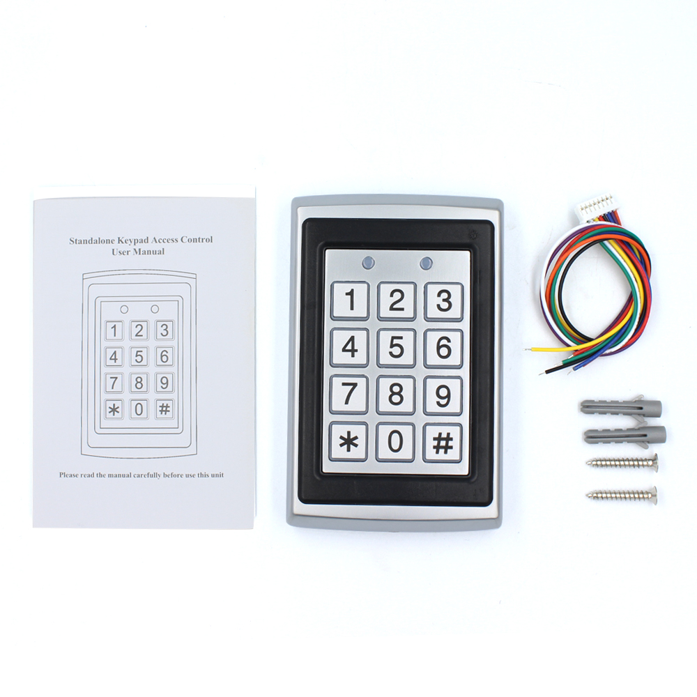 RFID Metalen Toegangscontrole EM Kaartlezer Toetsenbord W/2000 Gebruikers 125 KHz Kaartlezer Toetsenbord Sleutelaanhangers Deur Toegang