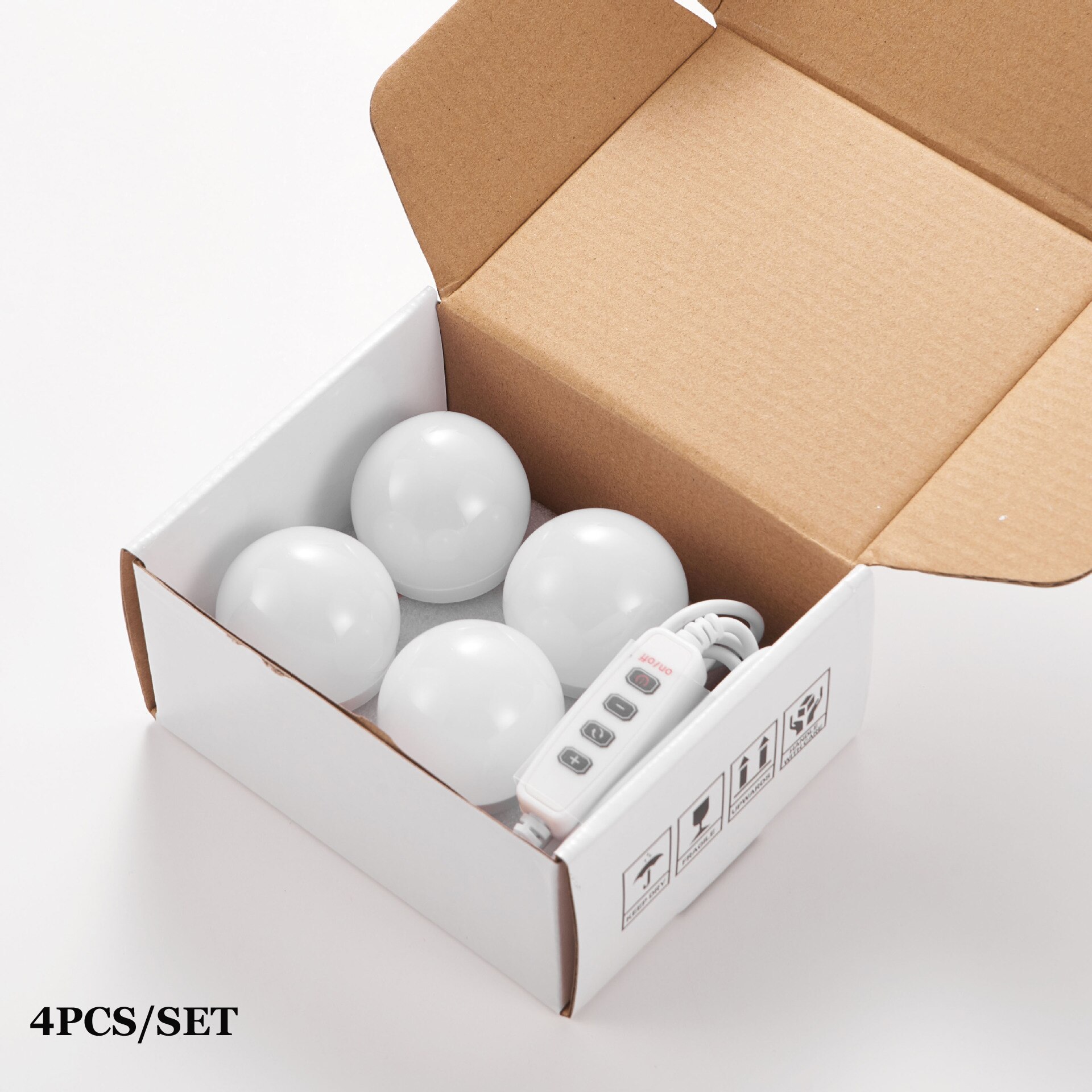 machen-hoch Spiegel LED Licht 4/6/8/10/12/14 Abnehmbare Lampen LED USB Kosmetik Spiegel Lampe Dressing Tabelle Eitelkeit Lichter: 4Stck