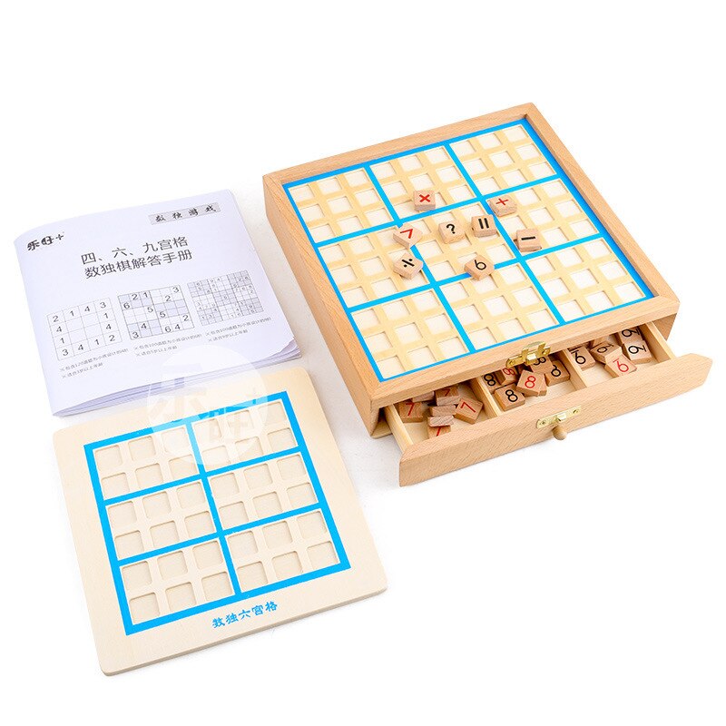 Sudoku spil ni gitter sudoku børns koncentrationstræning pædagogisk legetøj 4-6 år gammel 8 indgang efterretningstavle
