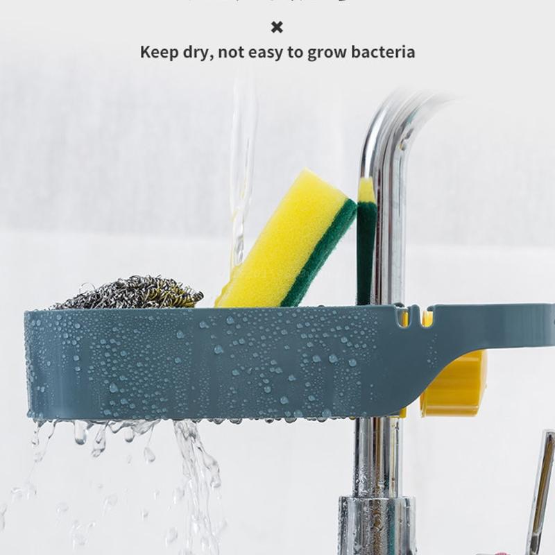 Keuken Spons Houder Plastic Gootsteen Caddy Organisator Duurzaam Borstel Zeep Afwasmiddel Afdruiprek Mand Voor Aanrecht