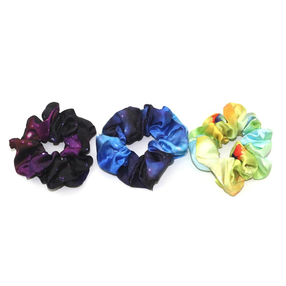 3 stk hår scrunchie elastiske hårbånd gradient farve kvinder piger hovedbeklædning hestehale holder hår tilbehør