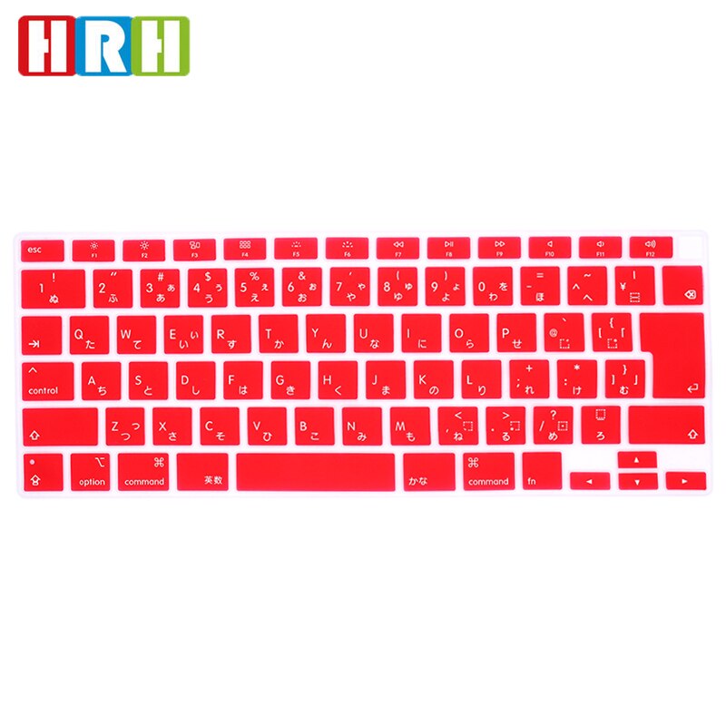 HRH japoński język silikonowa klawiatura skóry pokrywa Protector dla MacBook najnowszy Air 13 Touch ID A2179 (wydanie 2020) wersja JP