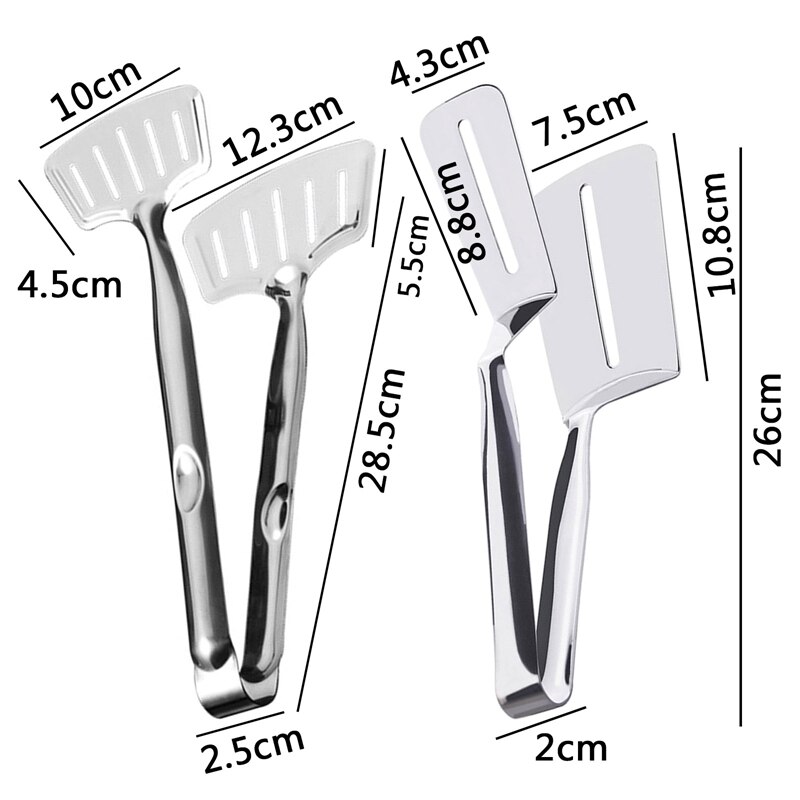 Kitchen BBQ Bread Utensil Set Stainless Steel Barbecue Tong Fried Steak Shovel Fried Fish Shovel Clamp Kitchen Bread Meat Clamp