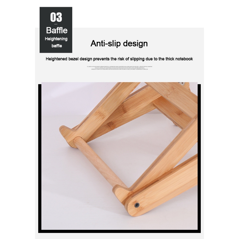 N0HC Draagbare Houten Laptop Stand Verticale Koeling Beugel Voor Notebook Tabletten Pro Air Pad Hout Houder Verstelbare Voor 15&#39;&#39;