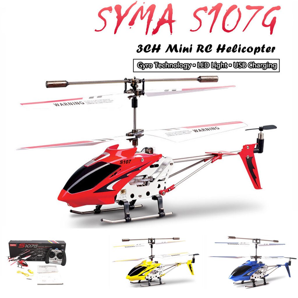 Helikopter Vliegen Speelgoed Syma S107G Rc Helicopter 3.5CH Legering Copter Quadcopter Ingebouwde Gyro Helicopter Rc Helicopter