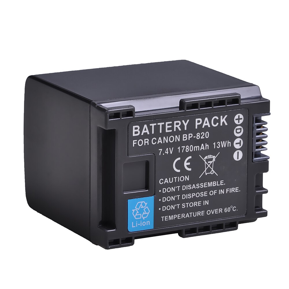 Batmax BP-828 BP-820 Replacement Battery & USB Charger For Canon Camcorders - 2900mAh Li-ion Power Pack