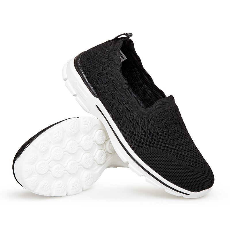 Breathable Summer Walking Shoes Women's Lightweight Sneakers Comfortable Street Jogging Shoes Mesh Running Flat Sneakers Female: Black / 5