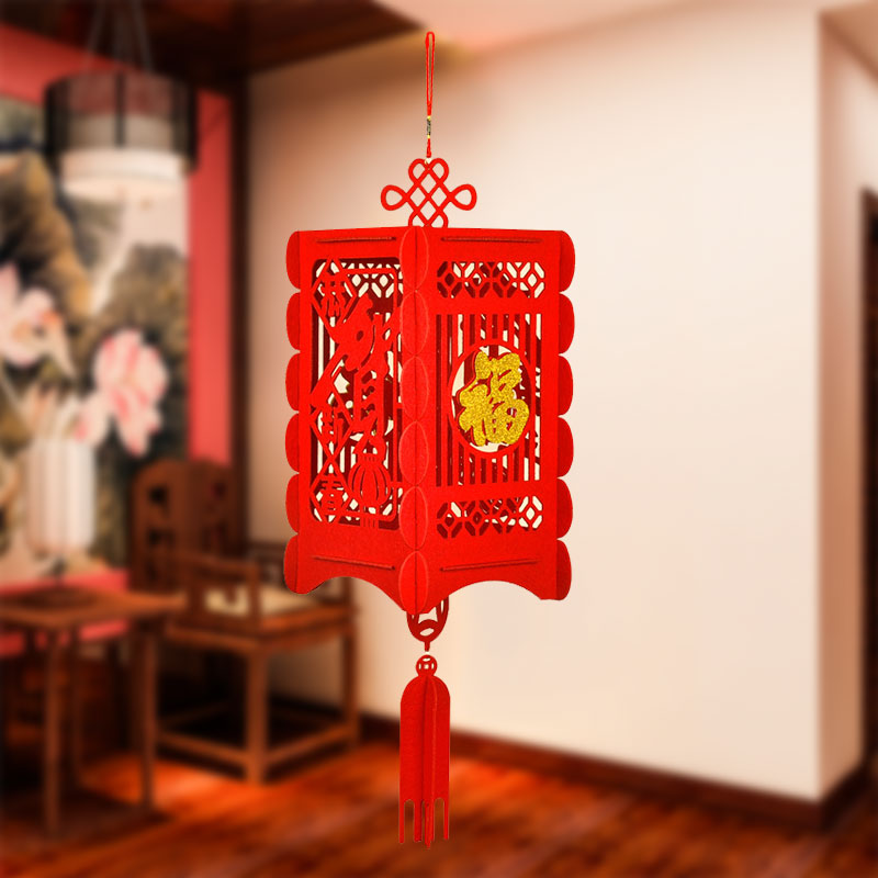 Festival Accessories Chinese Style 3D Lantern Home Chinese Lantern 2 Hanging Beautiful Festivous Traditional Good Luck