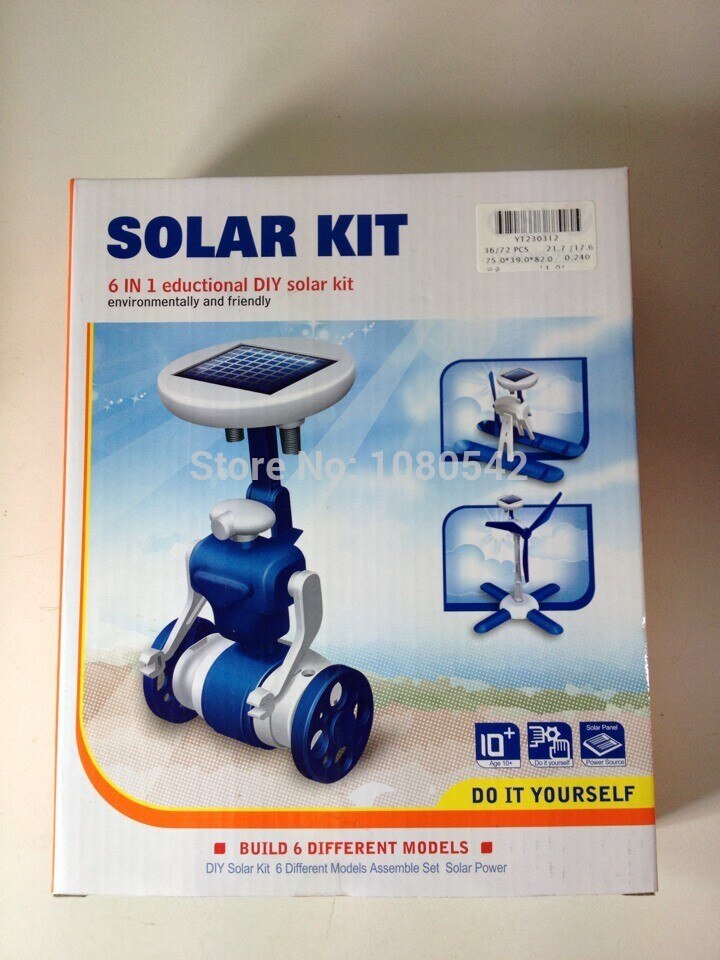 grappig solar speelgoed 6 in 1 educatief diy speelgoed solar kit