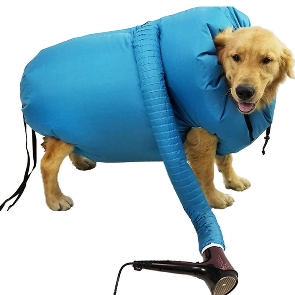 Borsa per toelettatura per asciugacapelli per cani da compagnia borsa per toelettatura per animali domestici portatile borsa per vestiti pieghevole per animali domestici borsa per asciugatura per gatti accessori blu: blu S