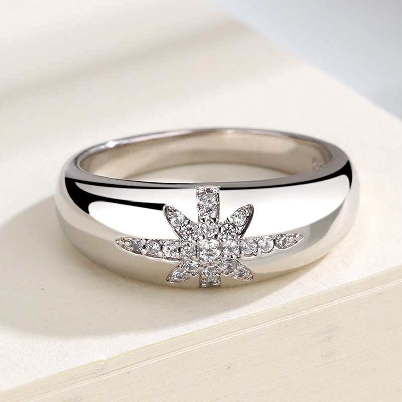 Vrouw Chunky Ringen Vintage Gouden Kleur Ster Zirkoon Vinger Accessoires Trend Sieraden Bruiloft Sieraden KAR211