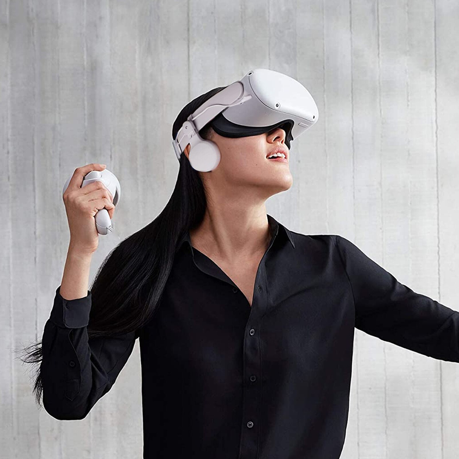 For Oculus Quest 2 VR Adjustable Wired Headphone Earphone White Gaming Headset Premium Rotating Headphones For VR Accessories