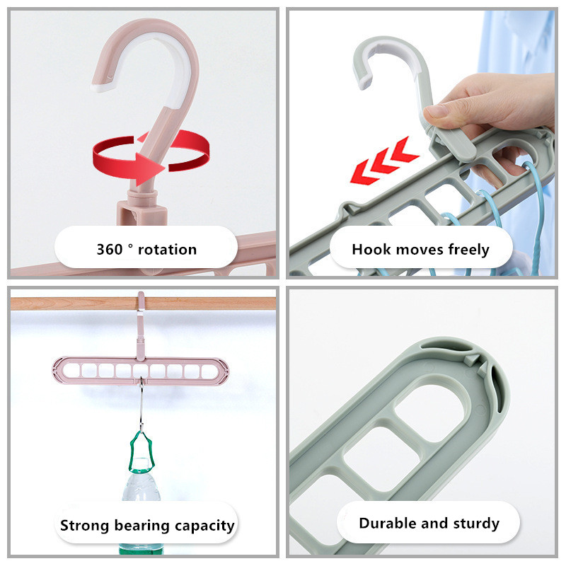 Kledinghanger Rekken Multi-Port Ondersteuning Cirkel Kleding Drogen Multifunctioneel Plastic Sjaal Kleerhanger Hangers Opbergrek