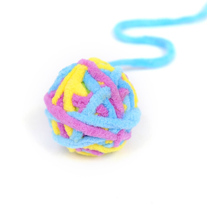Fast Ship! 4 Color Cat Toys Bells Balls Play Kitten Fun Games Pets Interactive Animal Exercise Funny Cat Toy Ball Pet Tools: Blue / 3pcs