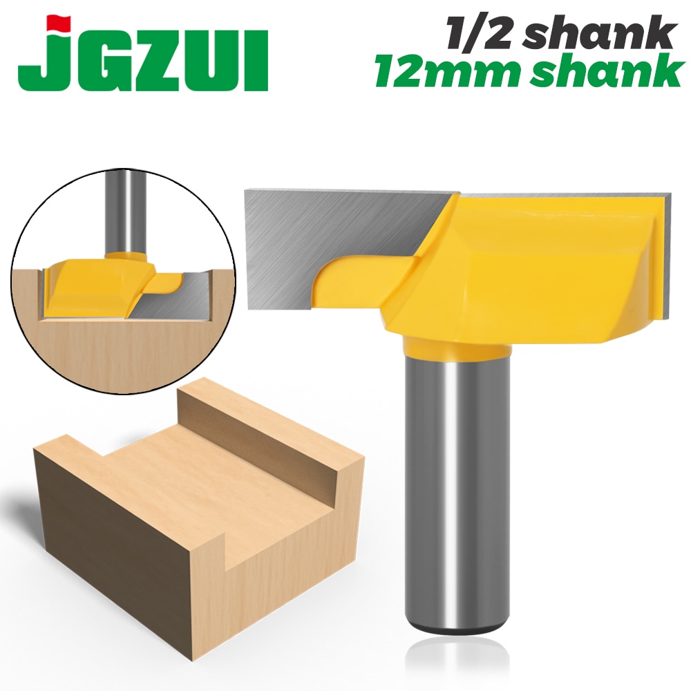 1/2” Inch 12mm 8mm Shank 2” Bottom Cleaning Router Bit (Mortising Bit, Spoil board Surfacing, Slab Flattening Woodworking Mil