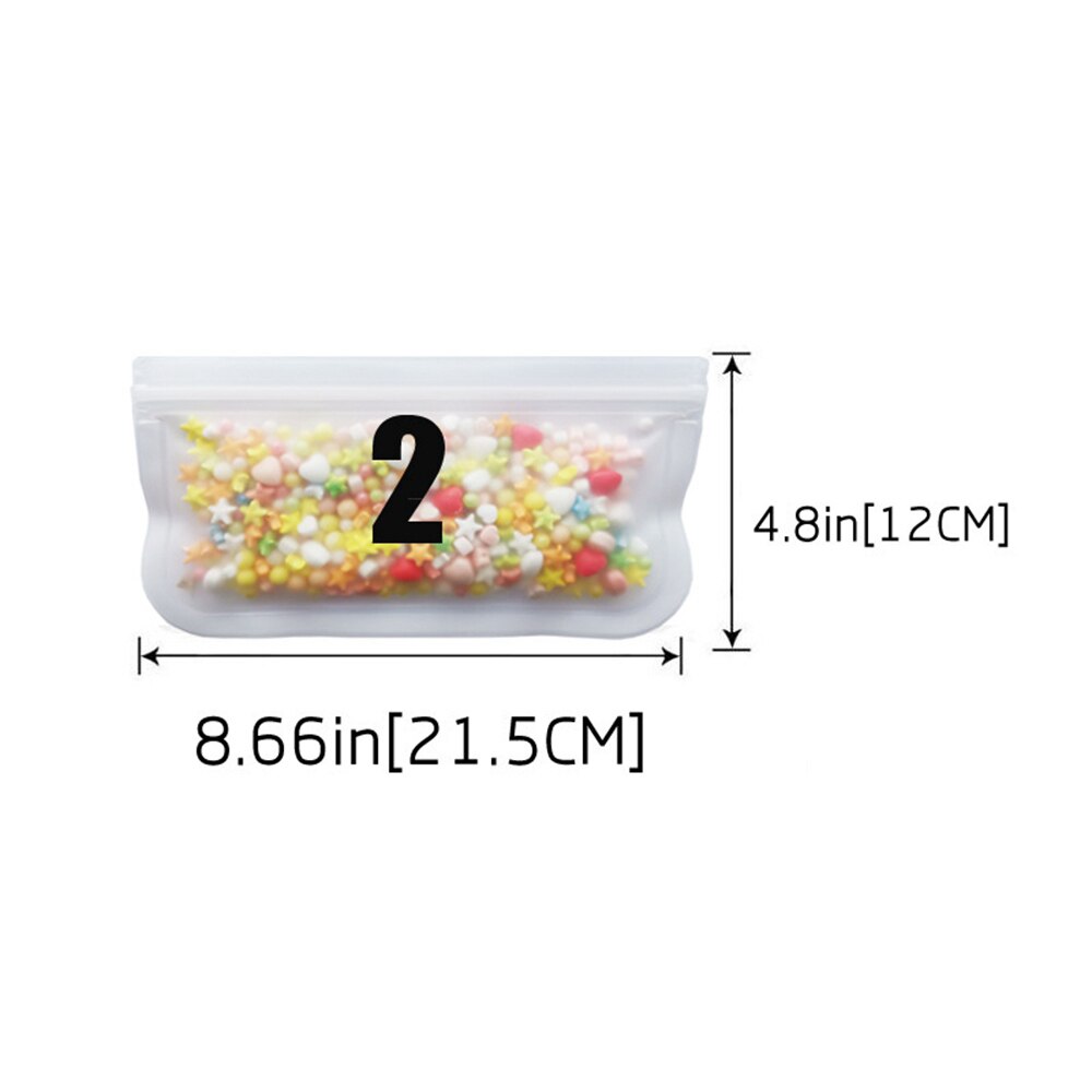 Silicone Food Storage Containers Leakproof Containers Reusable Stand Up Zip Shut Bag Cup Fresh Bag Food Storage Bag: 21.5X12CM