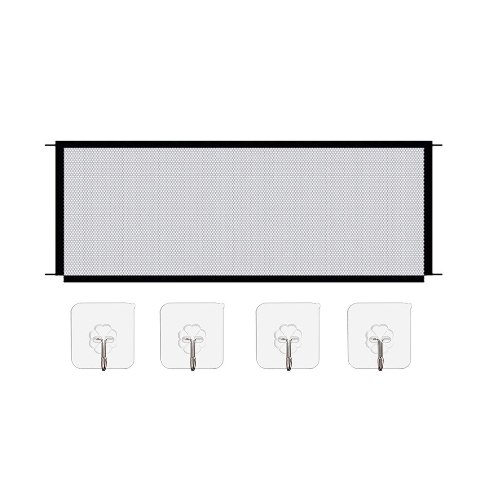 Draagbare Barrière Voor Honden Veiligheid Hond Hek Vouwen Huisdier Barrière Isolatie Netto Auto Window Guard Veilig Hek Home Anti-collision Netto: Black 180x72cm