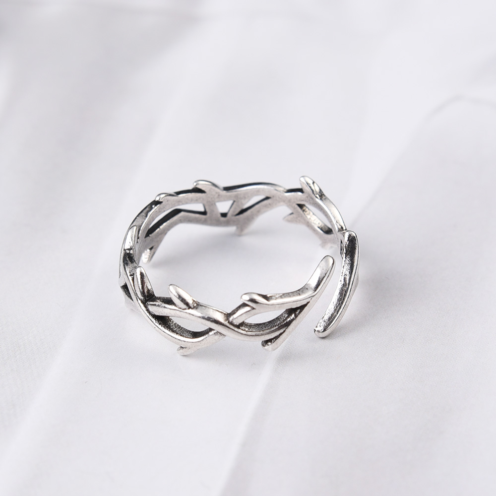 Anillos de espinas irregulares a la para pareja, anillo de dedo ajustable con personalidad Retro Hip-hop para hombres y mujeres, de joyería para amantes