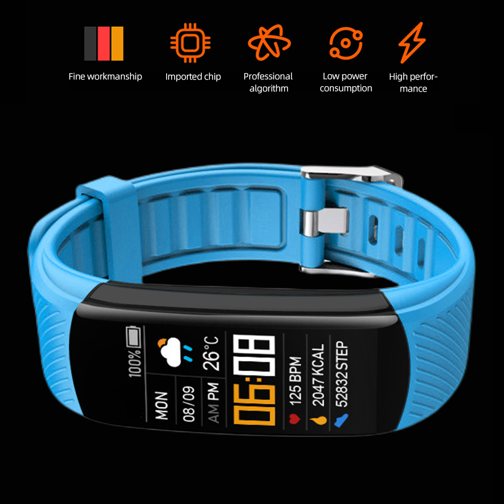accorto guarda Impermeabile sport Smartwatch Frequenza cardiaca/pressione sanguigna/tenere sotto controllo dell'ossigeno nel sangue Ricarica diretta USB per esercizi tutto'aperto