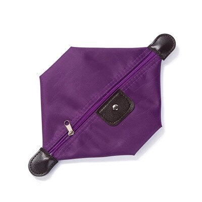 Faltbare Frauen Reisen Kosmetik Tasche Mini Mädchen machen-hoch Tasche Organizer Wasserdicht Nylon verrotten Große Kapazität Reißverschluss Kulturbeutel fallen: Violett