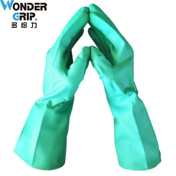 Wonder Grip Nitrile Solvent Resistant Safety Work Gloves Household Anti-oil Waterproo Dishwashing Cleaning Gloves Laboratory
