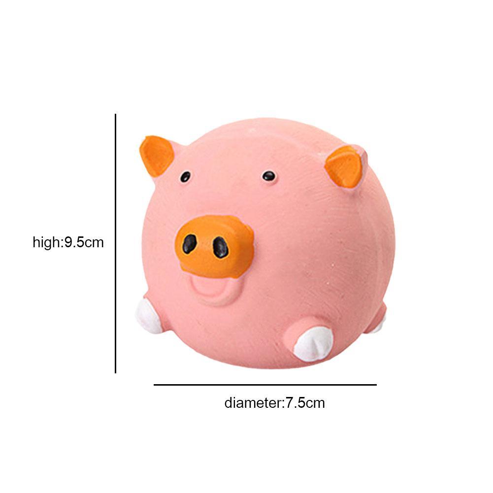 Boule vocale en Latex pour animaux de compagnie, broyage des dents, jouets, Rose, rouge, cochon, boules jaunes, poulet, vache ronde, chiens, produits d&#39;entraînement à la mastication