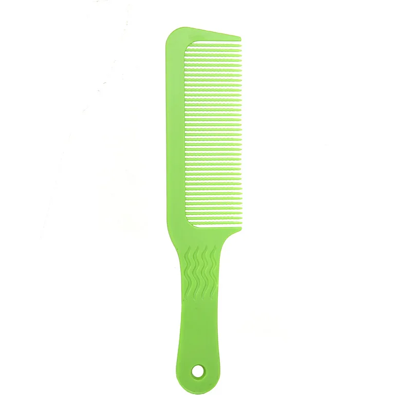 Peine de corte de cabeza plana para hombre, peine de corte de pelo antiestático, cepillo de corte de pelo de dientes anchos, accesorios profesionales para peluquero y salón, 1 ud.: Azul