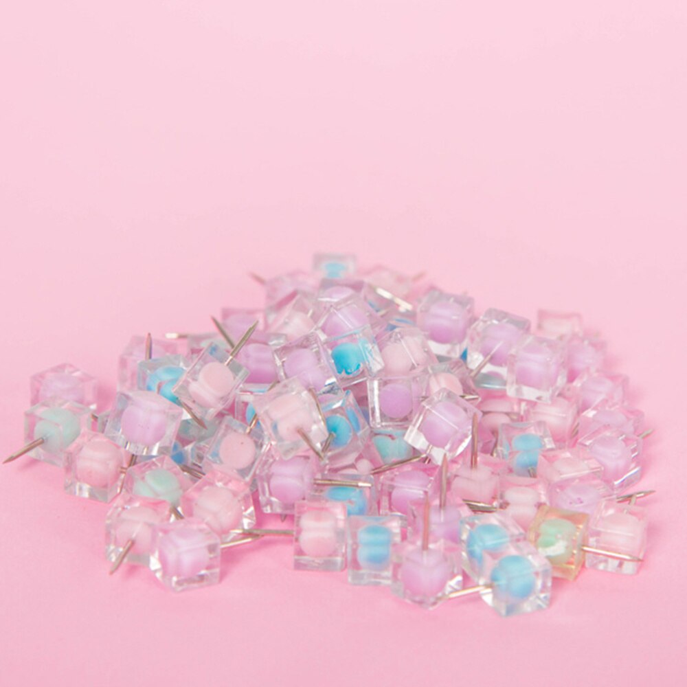 80pcs Push Decorative Wall Pin Drawing Pin Thumbtacks for Posters Map