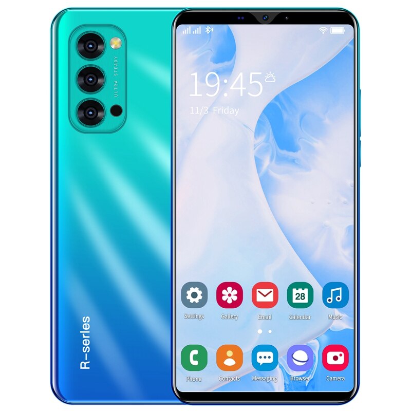 Rino4 Pro-teléfono inteligente MTK6572, 5,8 pulgadas, Dual Core, 512MB + 4GB RAM, Dual SIM, modo de espera Dual, Android 4,4, enchufe europeo: blue