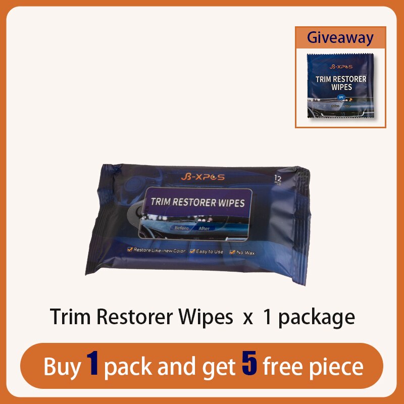 JB Quick Trim Restorer Wipes Interior Plastic Renovator Kit Keyboard Liquid Leather Foam Cleaner Guaranteed Restoration for Car: JB-TRW-1