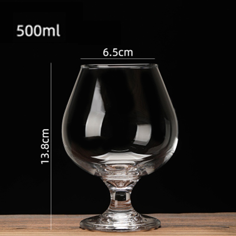 Copa corta de Brandy sin plomo, vaso transparente para cóctel de Whisky, cerveza, vino, para Bar en casa, vasos de vidrio, 100-500ml: 500ml