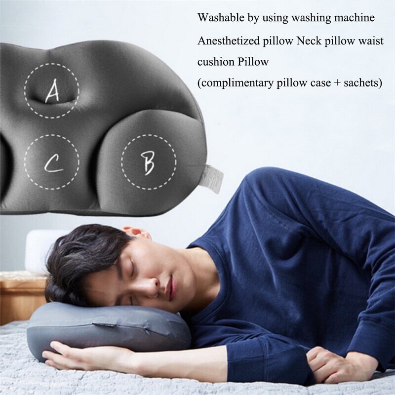 Almohada redonda para dormir en forma de mariposa almohada ergonómica suave ortopédica para el cuello