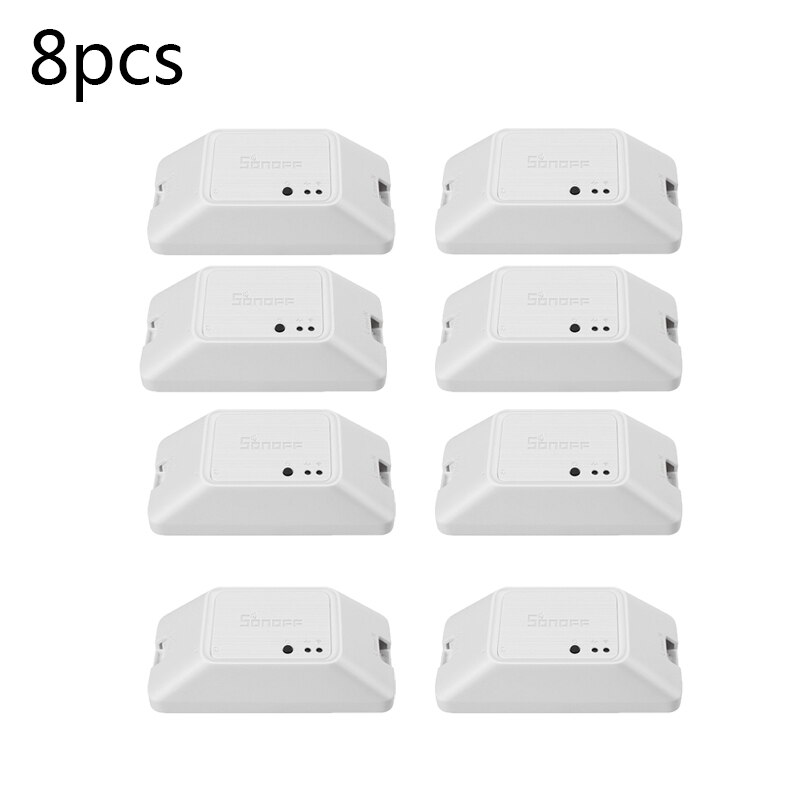 Sonoff Basic R3 Smart Home Wifi Switch Wifi Delay Switch Smart Home Light Controller Via APP Works with Alexa Google Home: 8PCS