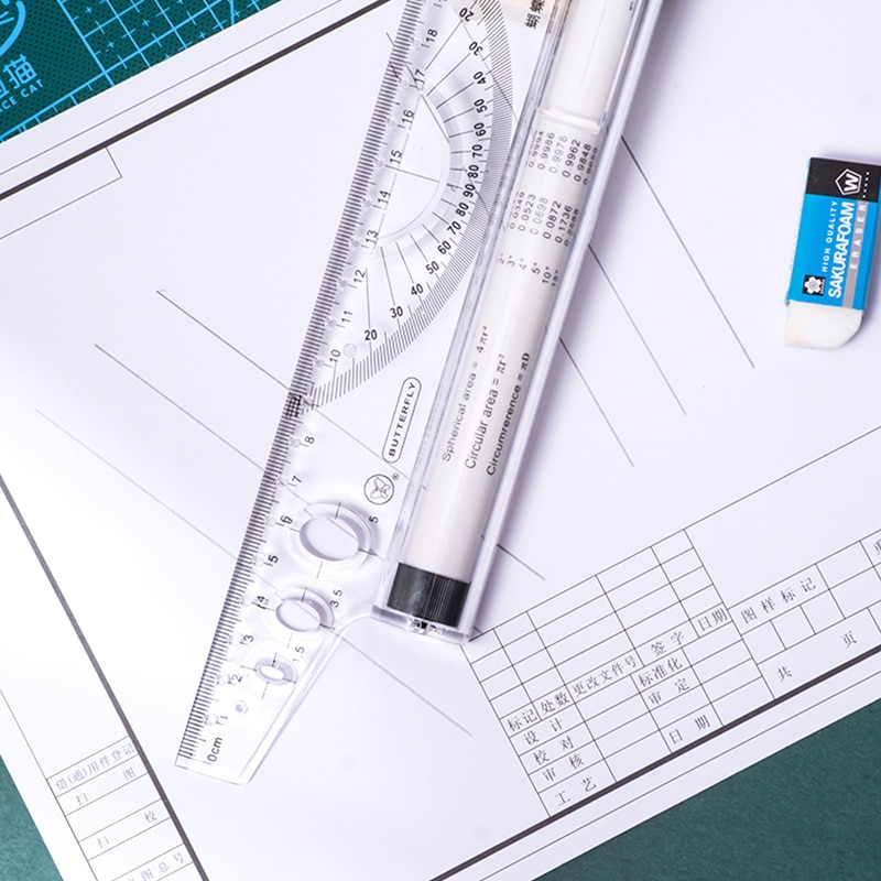 30cm parallel ruler, drawing roller balance ruler, multi-purpose drawing rolling translation ruler
