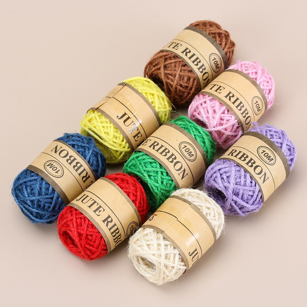 10m natuurlijke jute touw diy touw koord hennep touw 1mm rustieke verpakking touw bruiloft sticker huis textiel kleding decoratie