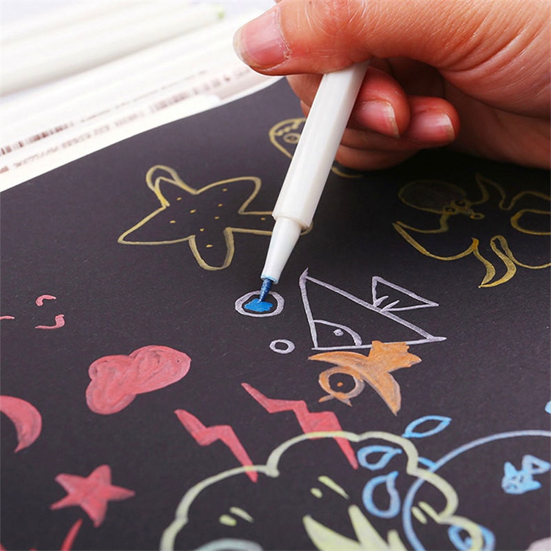 Luxe Metallic Colour Brush pen Art Marker Pen Tekening pennen student School Kantoorbenodigdheden