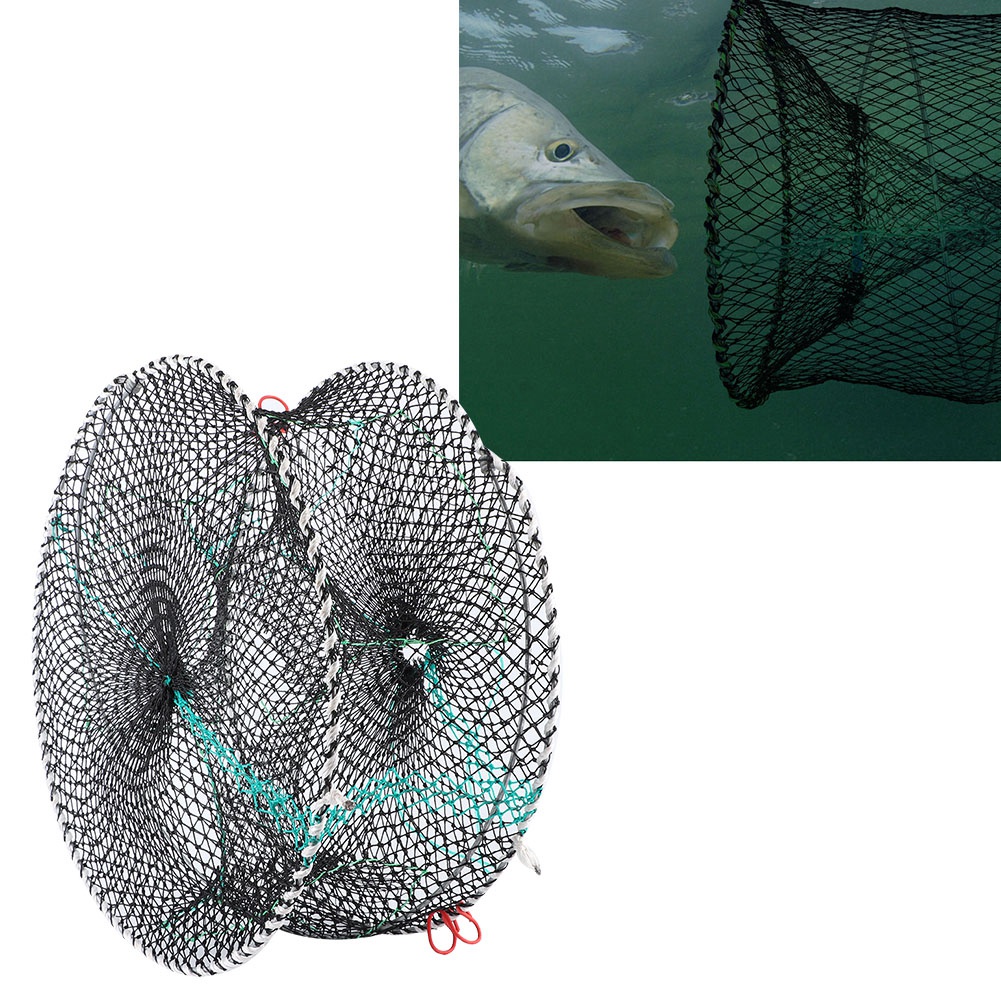 Portable Collapsible Crab Traps Foldable Crabbing Net For Lobster Shrimp Cast Mesh Fishing Acce Fishing Net Black Folding