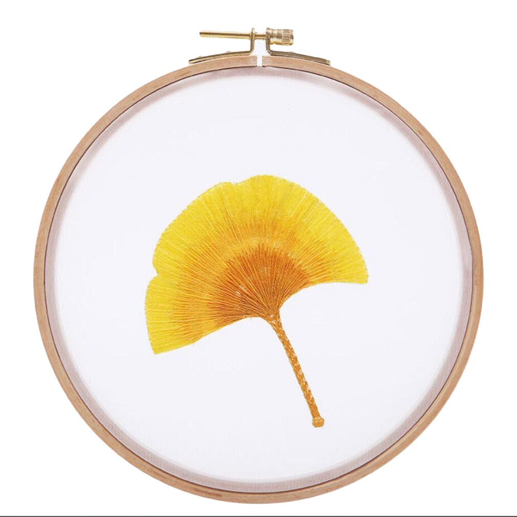 Skizze Einfache Stickerei Bausatz Handgemachte DIY Stoff Anfänger Europäischen Stickerei Bausatz Hause Dekoration: Ginkgo biloba