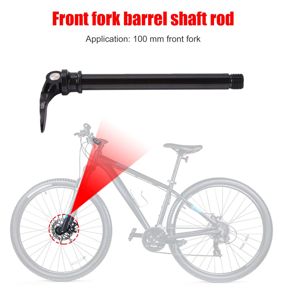 Axe de vtt à dégagement rapide, 100x15mm, pièces de rechange en alliage d'aluminium