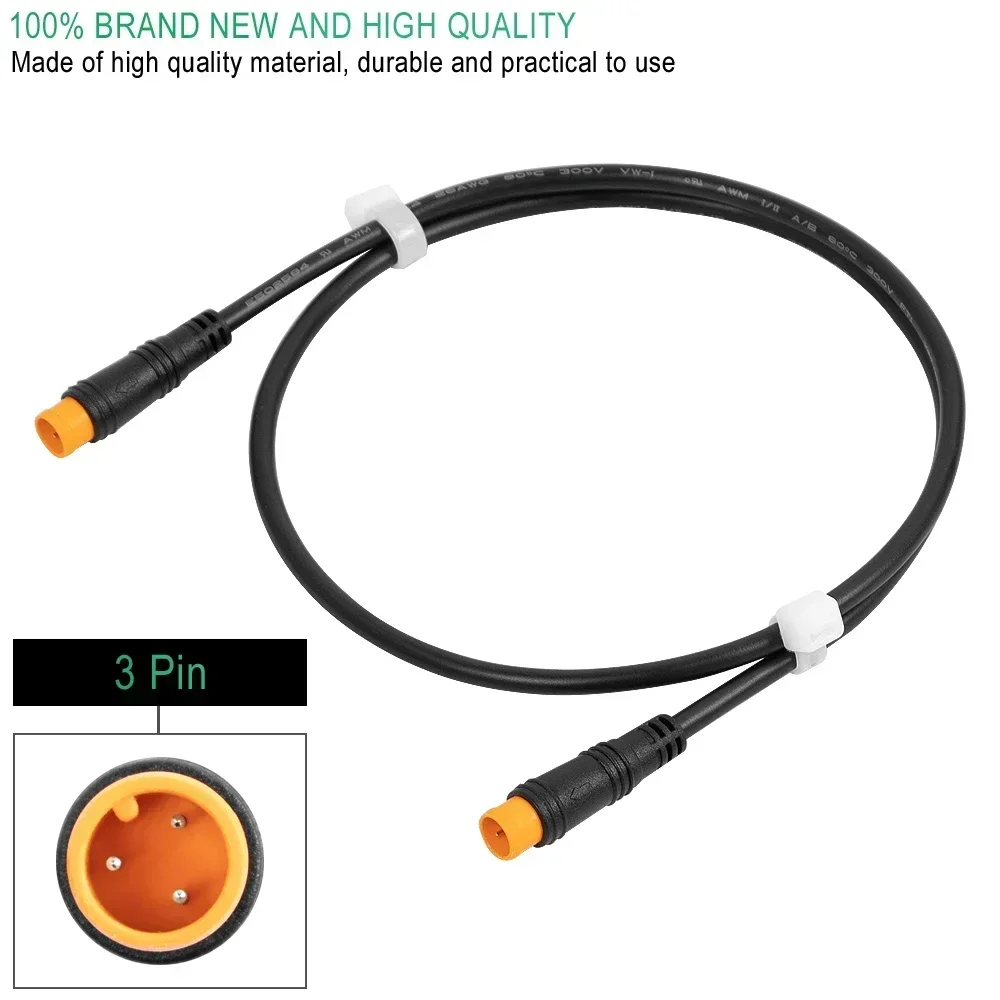 Male Female Extension Cable Sensor for BAFANG Electric Bicycle Motor Drive Thumb Throttle Ebike 3 Pin Conversion Connector Cable