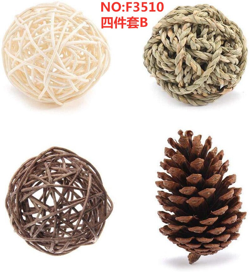 10PCS Hamster Chew Toy Set,Rat Toys Natural Pine Wood,Gerbil,Hamster,Chinchilla&#39;s Favorite Chewing Toy,Toys Accessories: 4PC  NO 3510