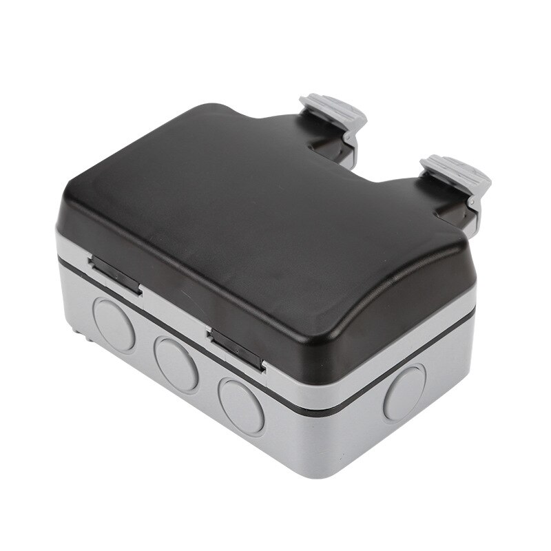 IP66 Outdoor bathroom wall waterproof socket box switch with torrential rain