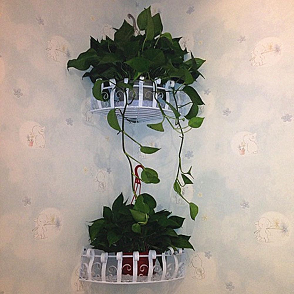 Geometri jern trekant blomst stativ hjørne opbevaring rack med væg hængende havearbejde hjemmekontor dekoration