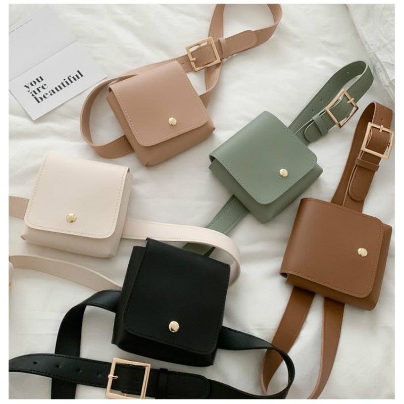 heißer Umhängetaschen Für Frauen lässig Mini Umhängetasche Für Mädchen Pu Leder Schulter Taschen Schwarz Gürtel tasche