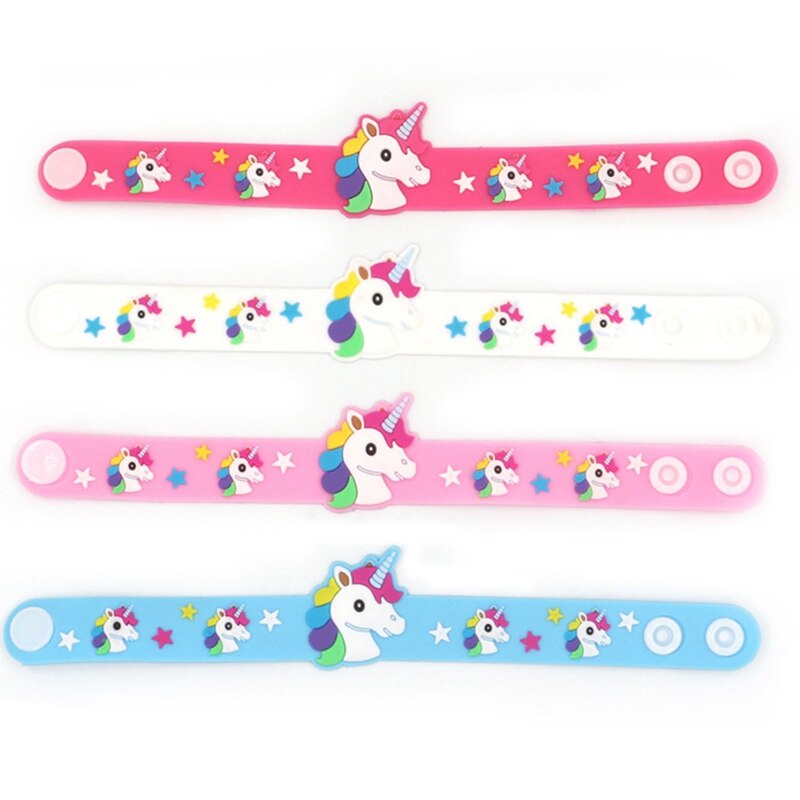 Kid Kinderen Meisje Jongen Ster Afdrukken Kleurrijke Eenhoorn Polsband Flexibele Wrap Slap Armband Dier Enfant Bangle